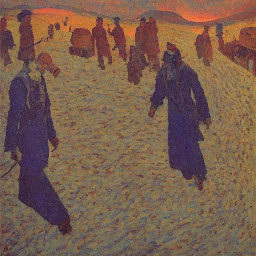 Prompt: artwork about a road to freedom, by konstantin yuon. atmospheric ambiance. depth of field and tridimensional perspective. lighthearted mood.