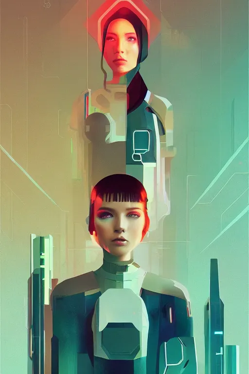 Image similar to portrait beautiful sci - fi girl, blade runner 2 0 4 9, futuristic desert city metropolis, digital art, pop art by hsiao - ron cheng