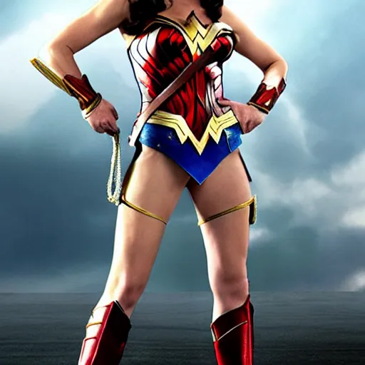 Image similar to Adrianne Palicki as Wonder Woman wearing the movie costume