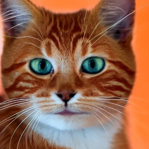 Image similar to an orange kitty front view