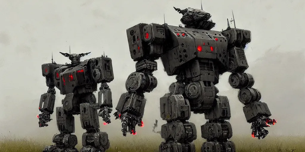 Prompt: four legged war machine mech art, artstation, highly detailed, by jakub rozalski