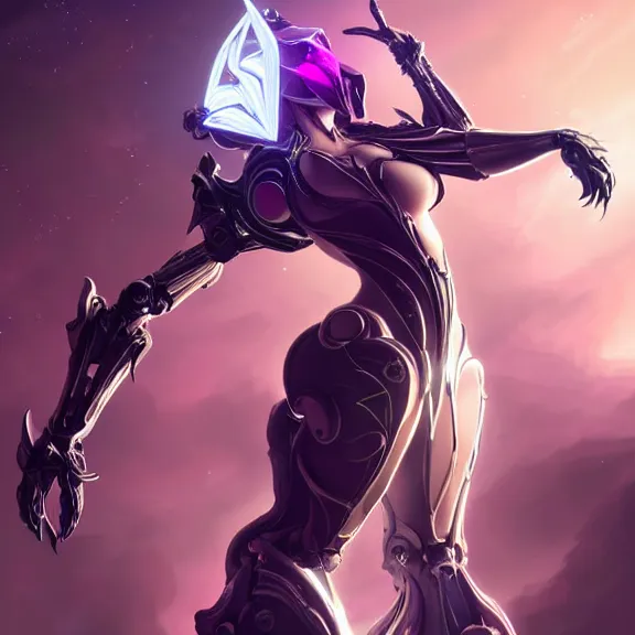 Image similar to highly detailed giantess shot, exquisite warframe fanart, looking up at a giant beautiful majestic saryn prime female warframe, as a stunning anthropomorphic robot female hot dragon, looming over you, elegantly posing over you, sleek bright white armor with glowing fuchsia accents, camera between detailed robot legs, looking up, proportionally accurate, anatomically correct, sharp detailed robot dragon paws, two arms, two legs, camera close to the legs and feet, giantess shot, furry shot, upward shot, ground view shot, leg and hip shot, elegant shot, epic low shot, high quality, captura, realistic, sci fi, professional digital art, high end digital art, furry art, macro art, giantess art, anthro art, DeviantArt, artstation, Furaffinity, 3D realism, 8k HD octane render, epic lighting, depth of field