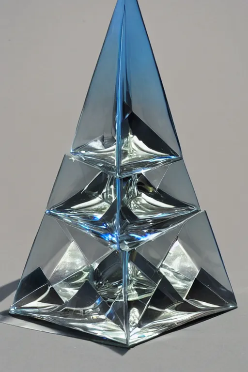 Prompt: A stunning alien glass pyramid by Adams, Arthur