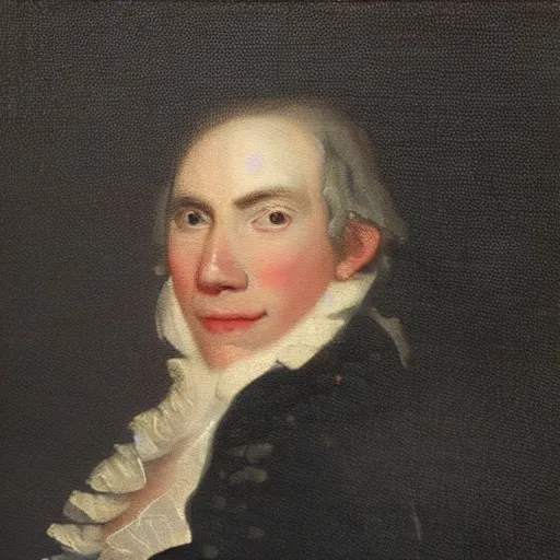 Image similar to An 18th century oil painting of Jerma985 in the mid-late 1700s, Jerma985, grainy, realistic, very realistic, hyperrealistic, highly detailed, very detailed, extremely detailed, very neat, very epic, very cool, detailed, trending on artstation