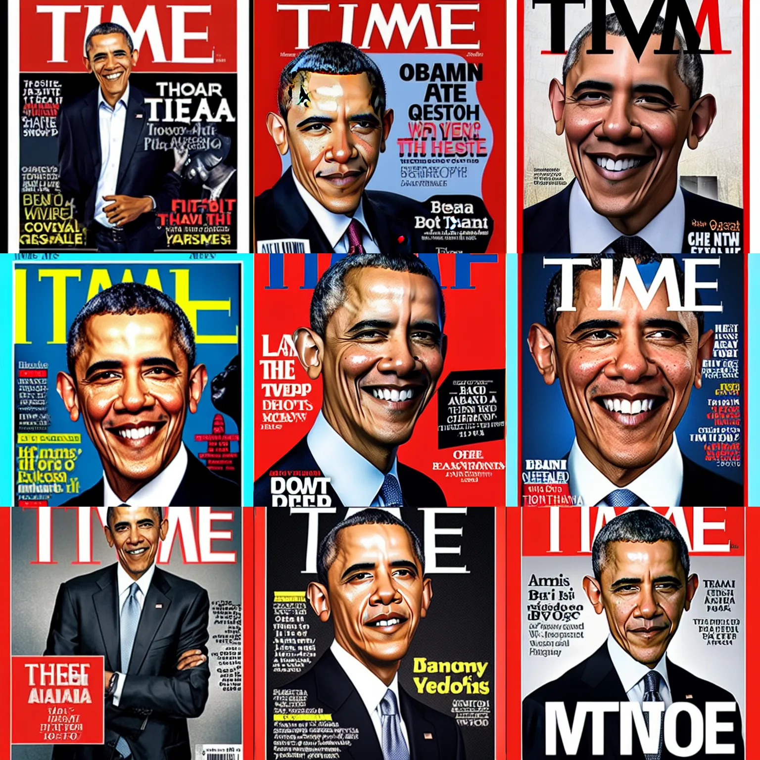 Prompt: barack obama time magazine cover