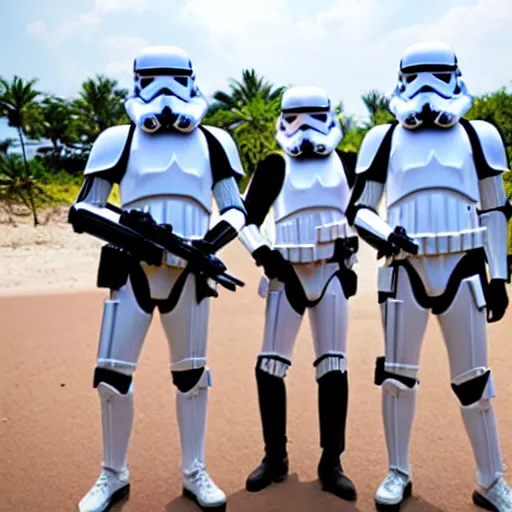 Image similar to storm troopers on holiday in thailand