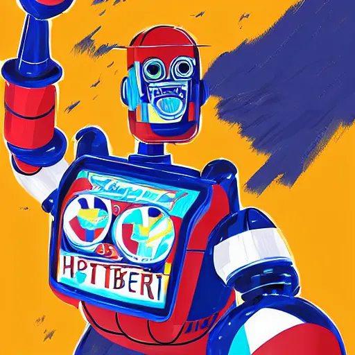 Image similar to concept art, the robot harlem globetrotters