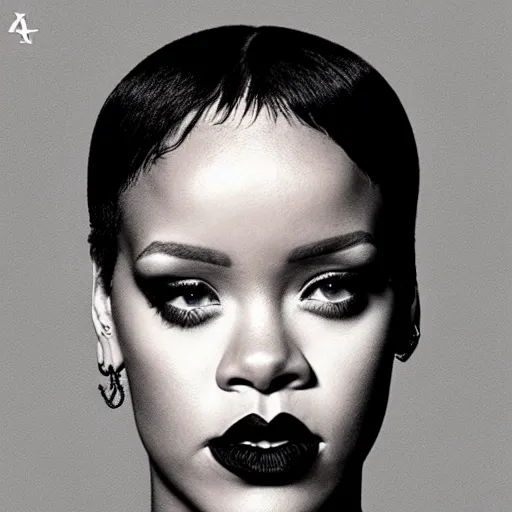 Image similar to an alternative version of the cover art of rihanna's album'anti'