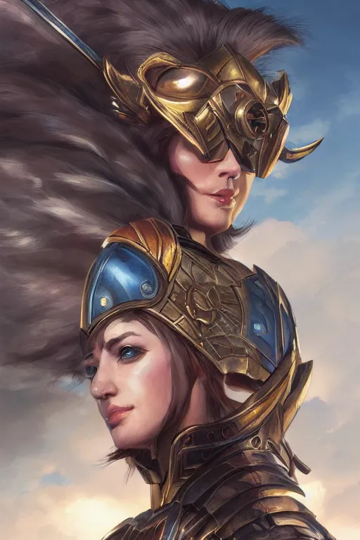 Image similar to amazon valkyrie athena, d & d, fantasy, portrait, highly detailed, headshot, digital painting, trending on artstation, concept art, sharp focus, illustration, art by artgerm and greg rutkowski and magali villeneuve