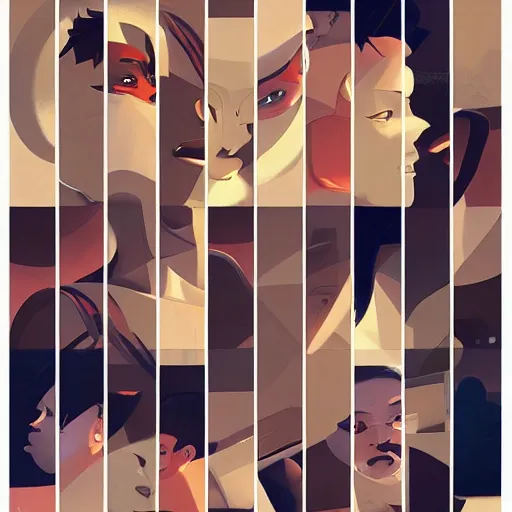 Image similar to face icon stylized minimalist rockoa €™ s modern life, loftis, cory behance hd by jesper ejsing, by rhads, makoto shinkai and lois van baarle, ilya kuvshinov, rossdraws global illumination