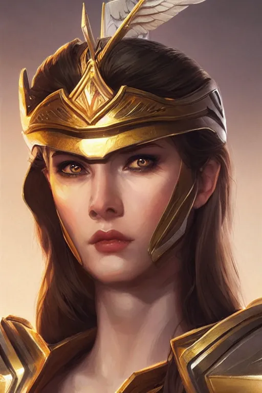 Image similar to amazon valkyrie athena, d & d, fantasy, portrait, highly detailed, headshot, digital painting, trending on artstation, concept art, sharp focus, illustration, art by artgerm and greg rutkowski and magali villeneuve