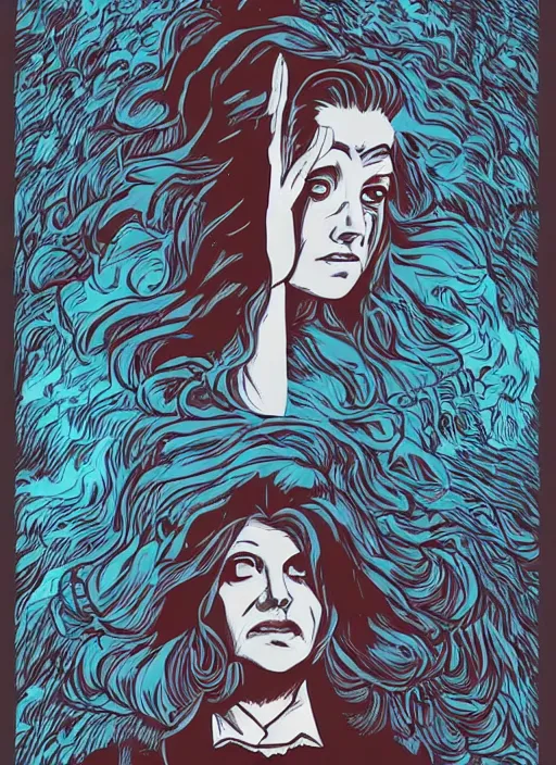 Image similar to twin peaks movie poster art by becky cloonan