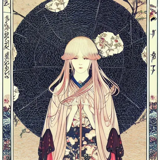 Prompt: virgo horoscope sign intricate complexity, by takato yamamoto, wlop, krenz cushart. cinematic dramatic atmosphere, sharp focus