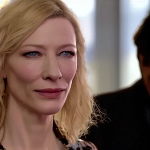 Prompt: cate blanchett murdered by Tony Montana-n 9