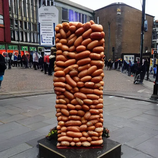 Prompt: the baked beans memorial in manchester