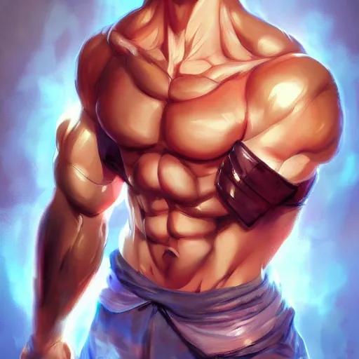 Image similar to anime portrait of obama as a muscular anime boy by stanley artgerm lau, wlop, rossdraws, james jean, andrei riabovitchev, marc simonetti, and sakimichan, trending on artstation