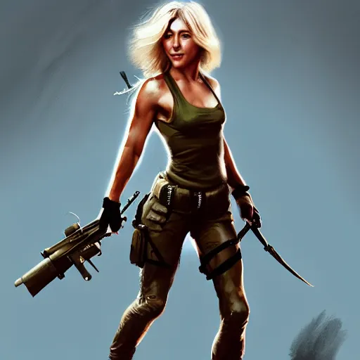 Image similar to julianne hough as a wounded warrior maiden by wlop and glen rutkowski, mate painting, concept art, artstation