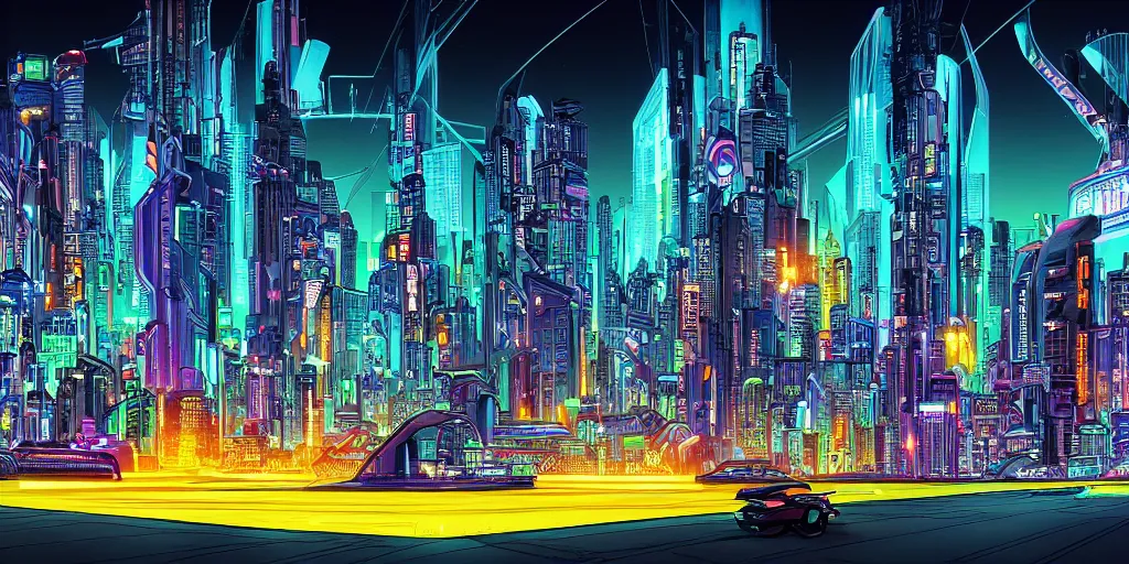 Image similar to tron city in the style of moebius dense urban detailed digital art 8k