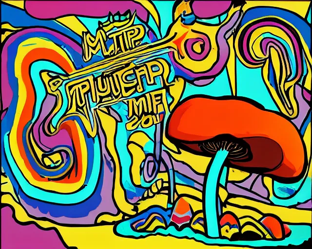 Image similar to mac miller, mushroom trip, art style by john keebs lee, pittsburgh, blue slide park, good vibes, peace, love, 4 2 0, don't trip, swimming in circles, highly detailed