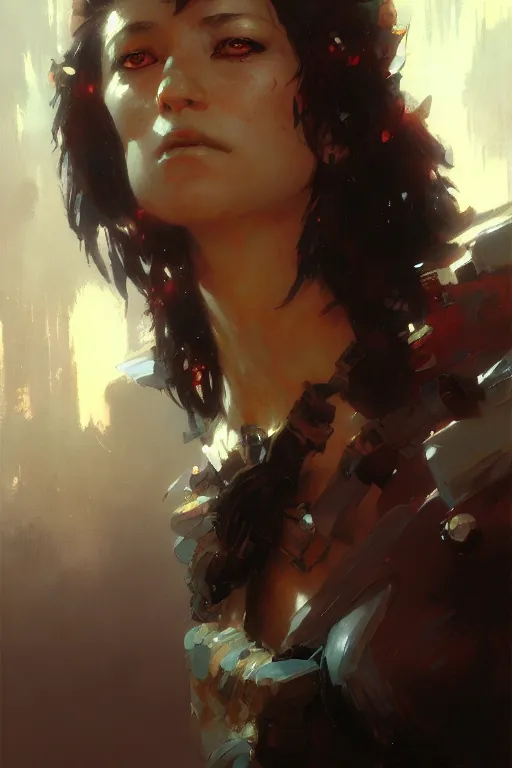 Prompt: calliope mori hololive portrait dnd, painting by gaston bussiere, craig mullins, greg rutkowski, yoji shinkawa