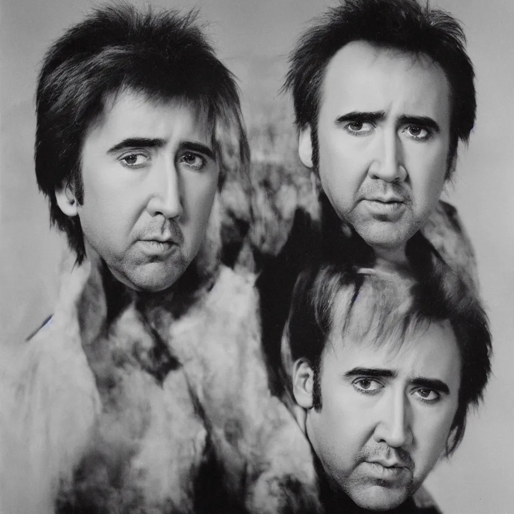 Image similar to nicolas cage headshot 1 9 8 3 photograph