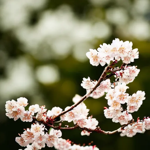 Image similar to photo of a blossoming sakura bonsai, beautiful, bokeh, cinematic, high detail,