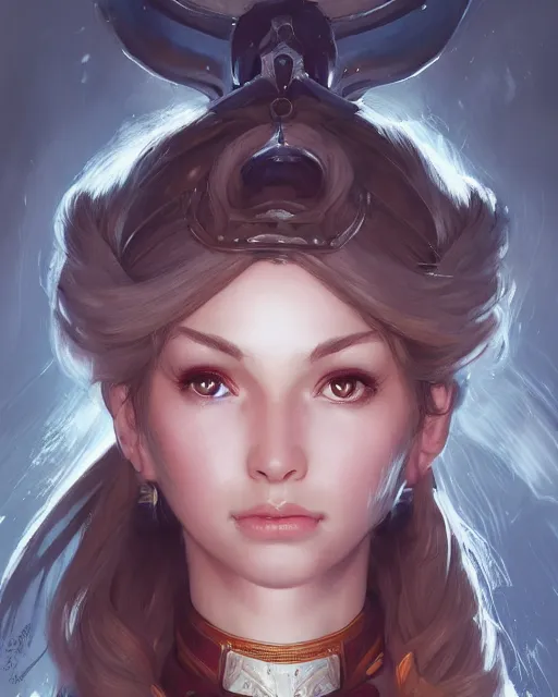 Image similar to head and shoulders portrait of a beautiful female cleric by Stanley Artgerm Lau, WLOP, Rossdraws, frank frazetta, Andrei Riabovitchev, Marc Simonetti, tranding on artstation