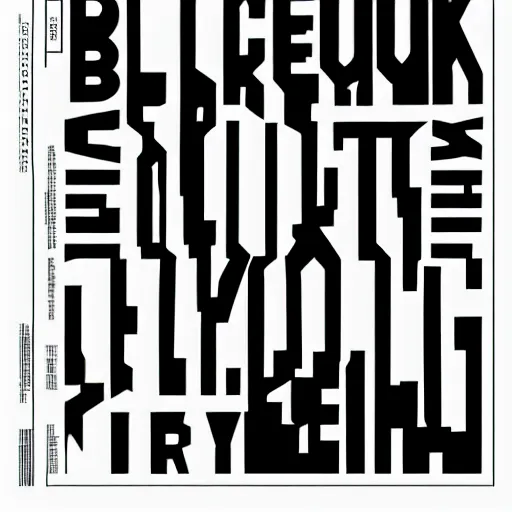 Image similar to black on white editorial cover in style of david rudnick, eric hu, acid, y 2 k