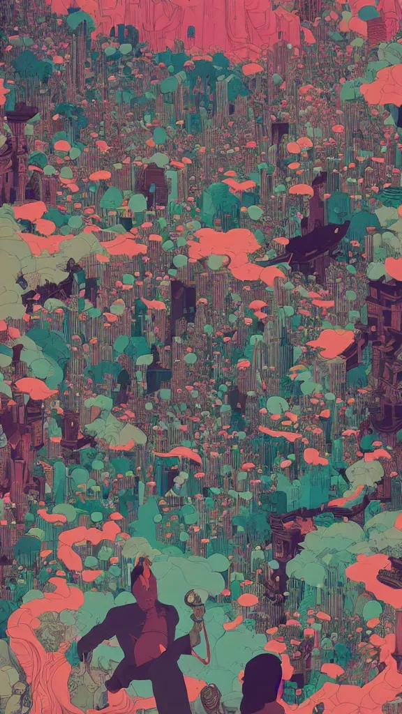 Image similar to Wonderland, Intricate ultradetailed illustration by Tomer Hanuka, by Victo Ngai, by Beeple