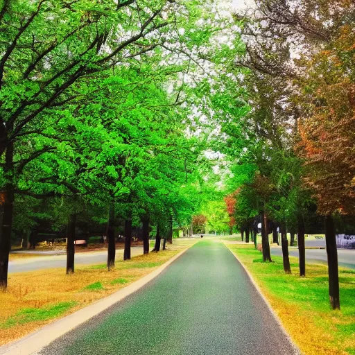 Image similar to a photo of green rainfall in a small town in Ohio