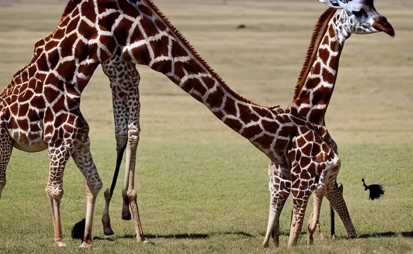 Image similar to giraffe handstand
