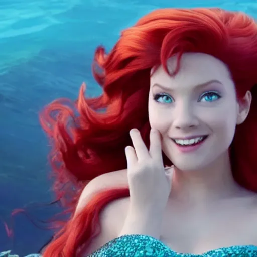 Image similar to “Ariel from the little mermaid live action 4K detailed”