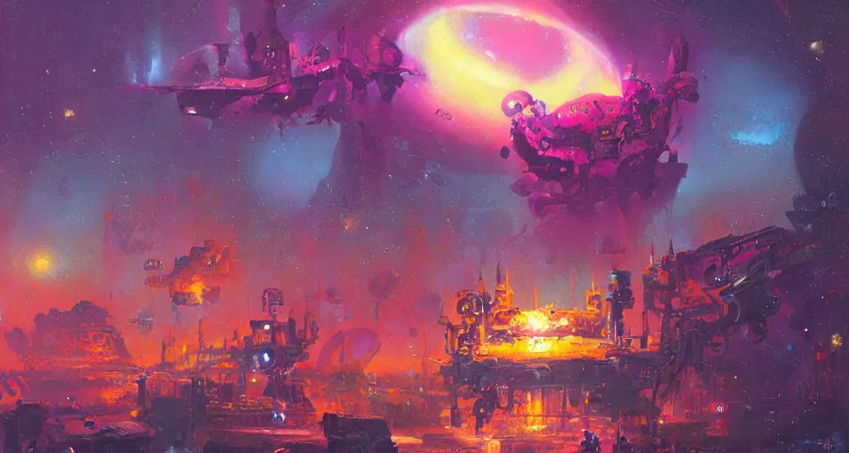 Image similar to an amazing piece of art by Paul Lehr