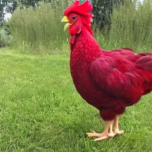 Image similar to adorable crimson chicken