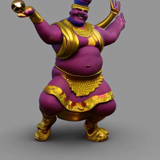 Image similar to friendly culturally appropriate genie mascot for a website, 3 d render character art 8 k