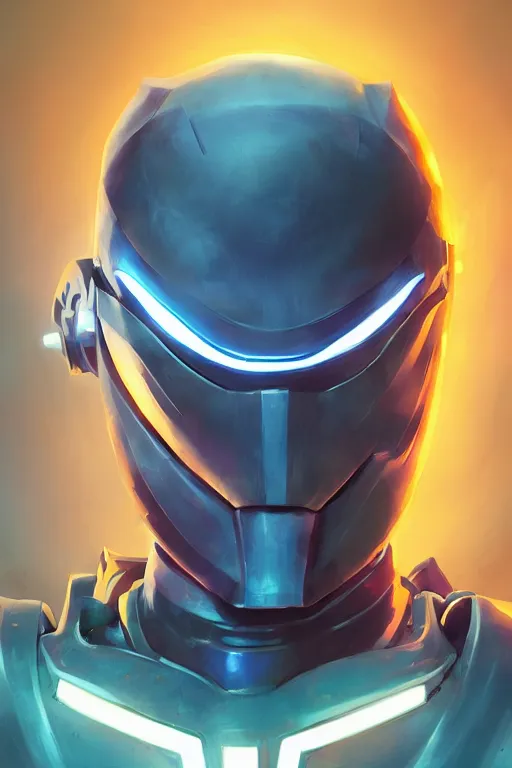 Image similar to epic mask helmet robot ninja portrait stylized as fornite style game design fanart by concept artist gervasio canda, behance hd by jesper ejsing, by rhads, makoto shinkai and lois van baarle, ilya kuvshinov, rossdraws global illumination radiating a glowing aura global illumination ray tracing hdr render in unreal engine 5