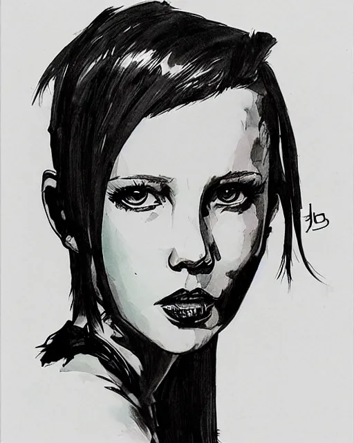 Image similar to marker sketch of millie bobby brown by yoji shinkawa