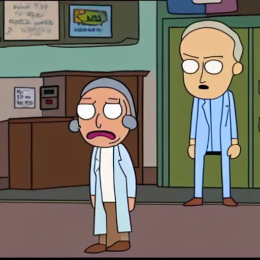 Prompt: Doc from Back to the Future in Rick and Morty