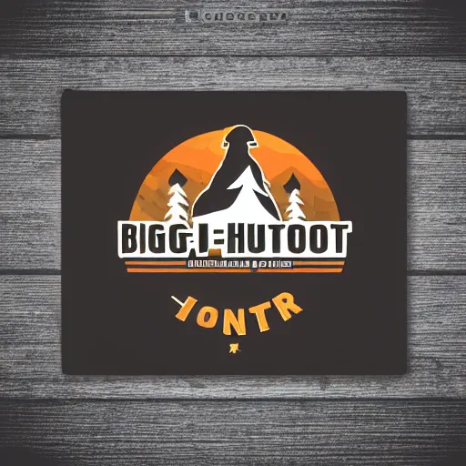 Prompt: Big-Foot-Hunter logo-design