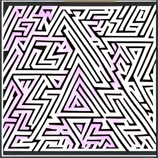 Prompt: a triangular maze