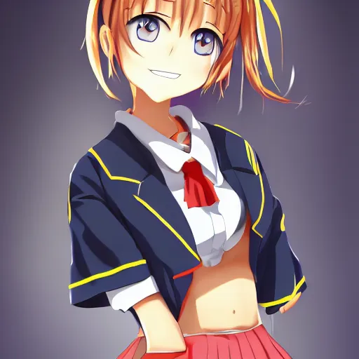 Image similar to a schoolgirl, anime artwork at Pixiv