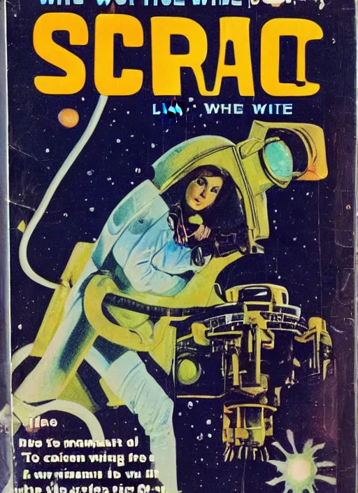 Prompt: pulp sci-fi retro magazine of when we lived on mars