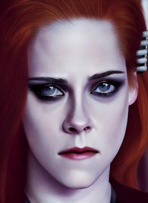 Image similar to kristen stewart portraying a beautiful mara jade from star wars legends, in a black suit, without lightsaber, movie, hyper realistic, hollywood promotional image, imax, 8 k
