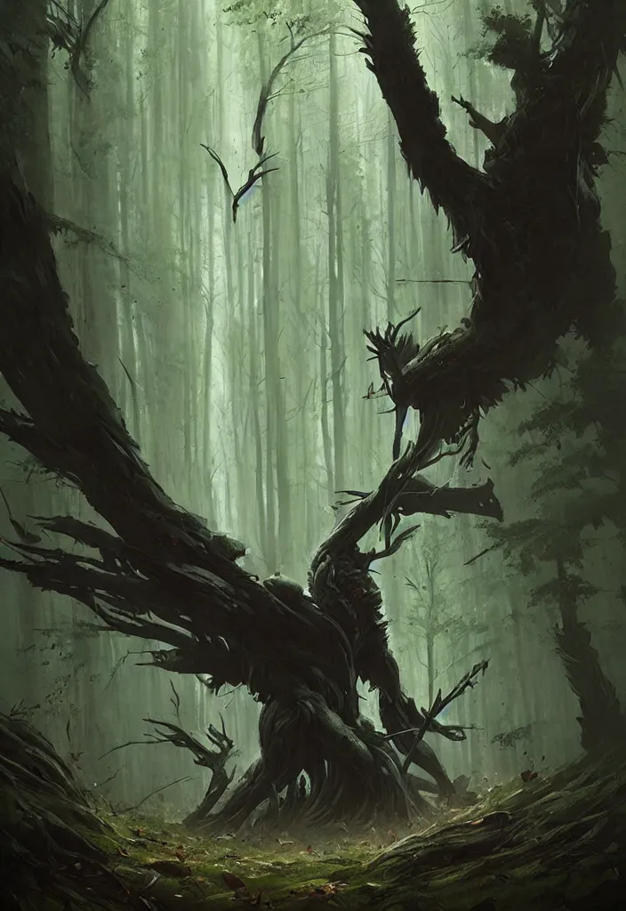 Image similar to Spirit soul of forest, by Greg Rutkowski