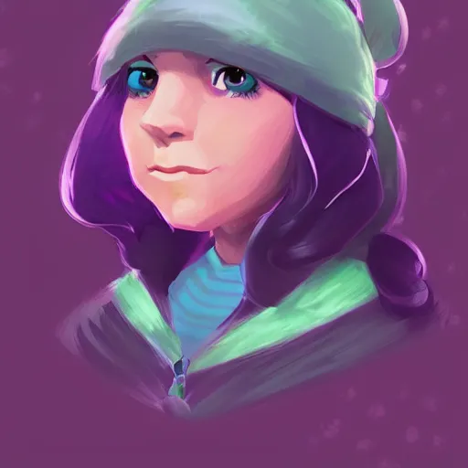 Image similar to a portrait of Madeline from Celeste, concept art, trending on artstation 3D.