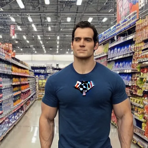 Image similar to henry cavill working at walmart