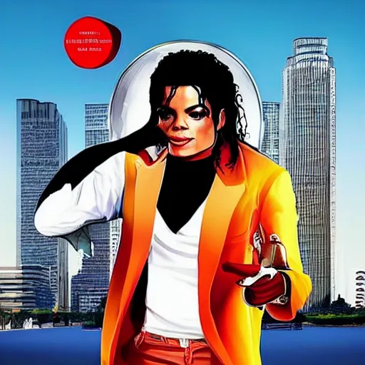 Prompt: “Michael Jackson GTA V cover art”