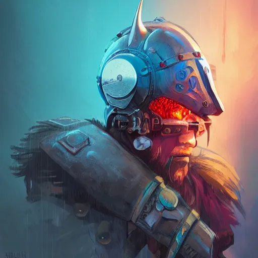 Image similar to cyberpunk viking helmet mask warrior goddess robot ninja fantasy, art gta 5 cover, official fanart behance hd artstation by jesper ejsing, by rhads, makoto shinkai and lois van baarle, ilya kuvshinov, ossdraws