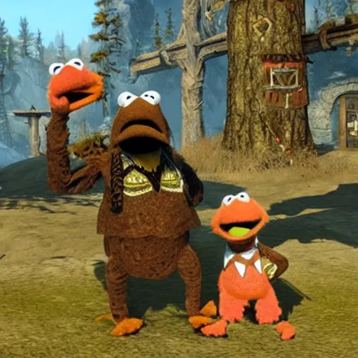 Image similar to muppets in skyrim