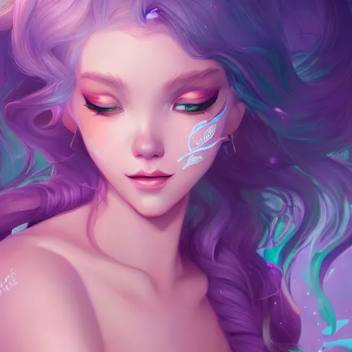 Image similar to a portrait of a beautiful mermaid, art by lois van baarle and loish and ross tran and rossdraws and sam yang and samdoesarts and artgerm and saruei, digital art, highly detailed, intricate, sharp focus, Trending on Artstation HQ, deviantart, unreal engine 5, 4K UHD image